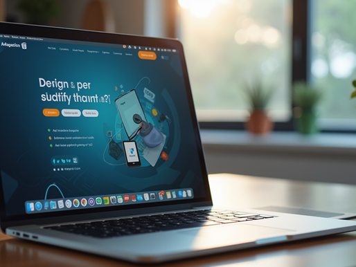     Expert website design in progress on a laptop