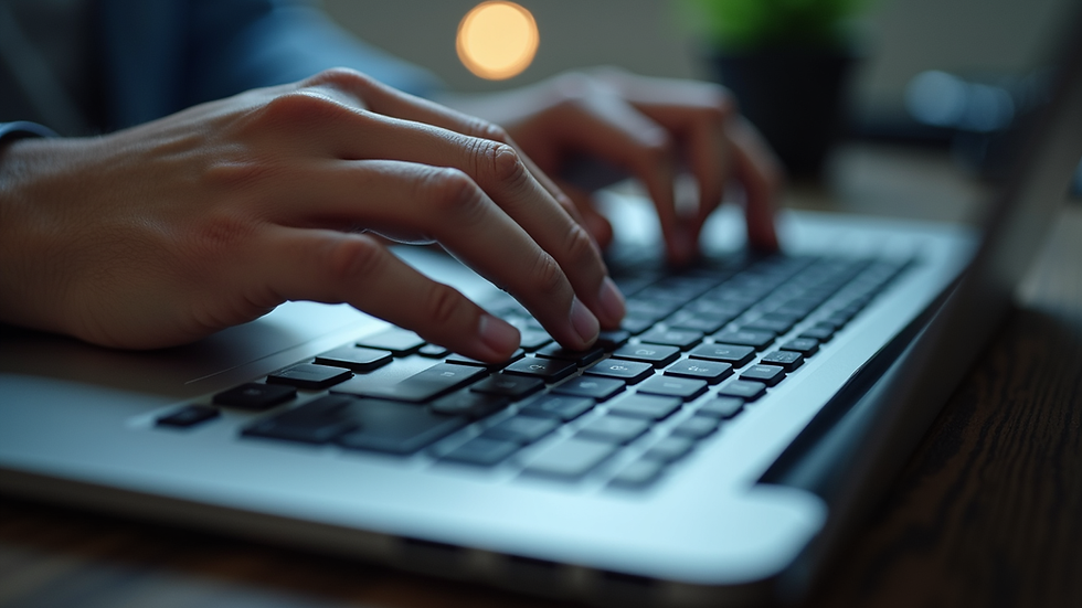 Close-up view of a developer coding an ecommerce website on a laptop