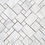 Thumbnail: Mini Pattern Crystal White Honed Marble Mosaic Tile