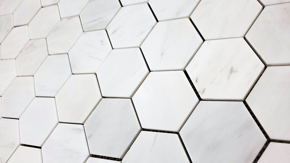 Thumbnail: 3'' Hexagon Dolomit Honed Marble Mosaic Tile