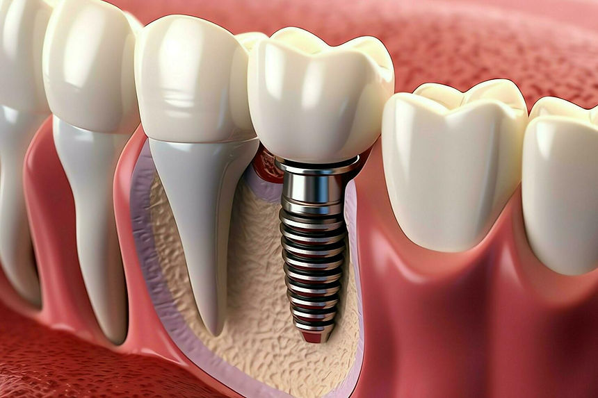 close-up-of-a-dental-tooth-implant-or-healthy-human-teeth-white-enamel-and-dental-implants