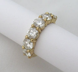 18ct yellow gold ring with 6 round brilliant cut natural diamonds totalling 3cts by Tabith
