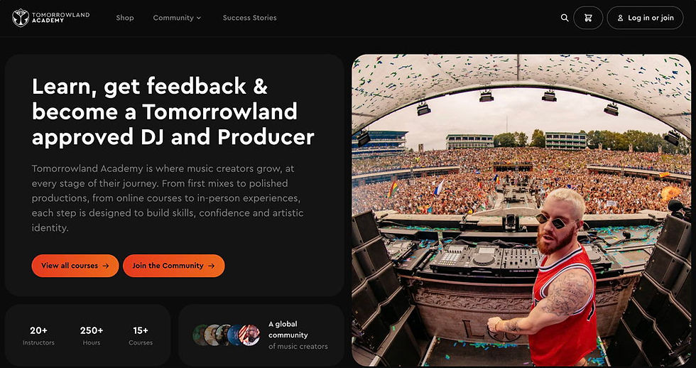 Tomorrowland Academy expands its universe for creative talent around the globe