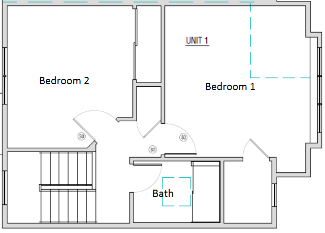 Front Unit 1 Upstairs