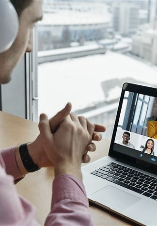 man-having-online-video-call-with-cowork