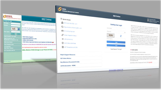 Eye-level view of modern financial district with skyscrapers