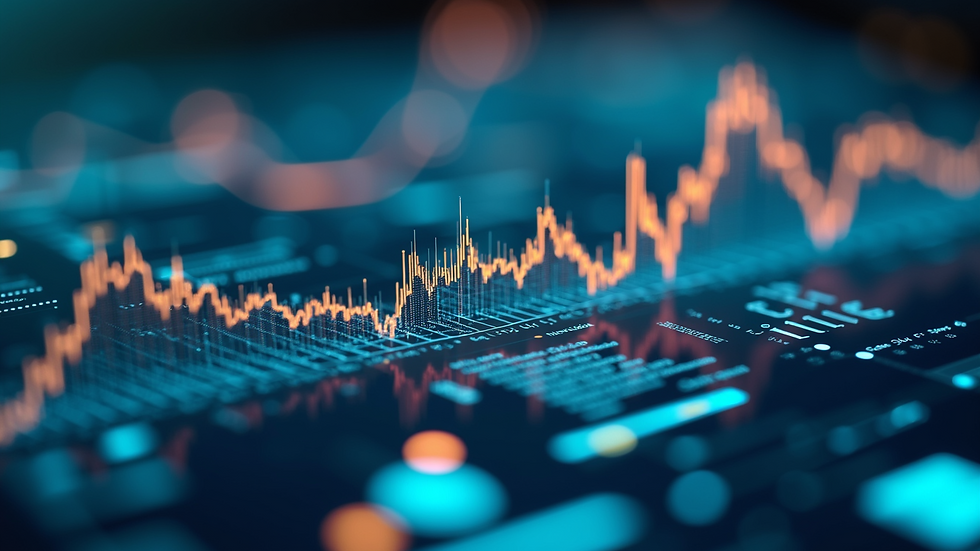 Close-up view of modern financial technology elements