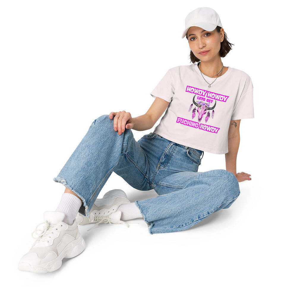 Thumbnail: HOWDY HOWDY LETS GET ROWDYWomen’s crop top