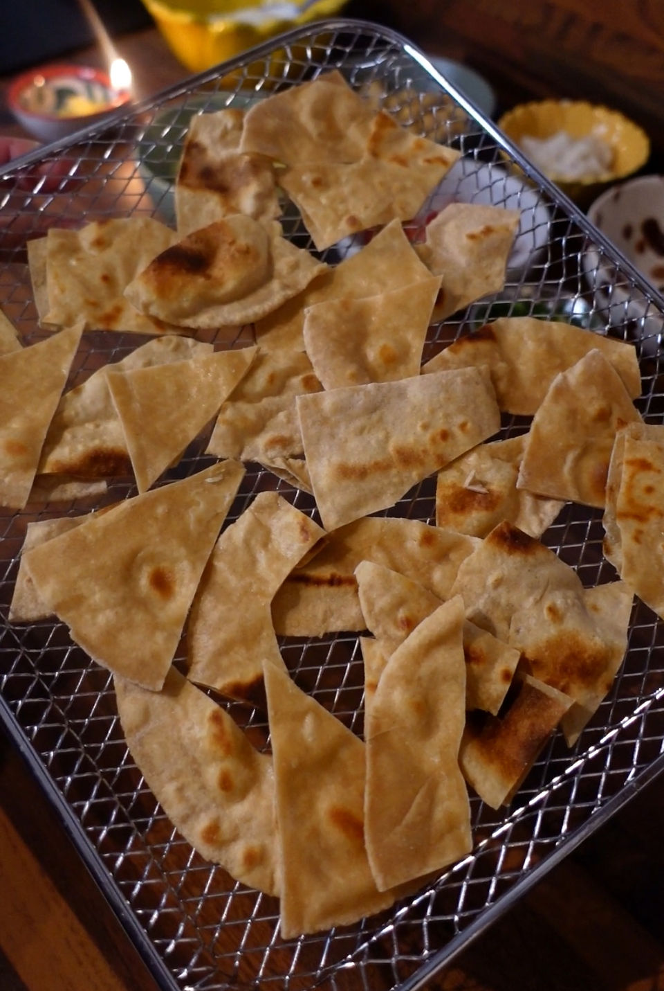 air frying roti chapati
