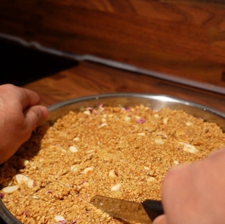 Rose sesame chikki brittle recipe indian uttarayan makar sankranti