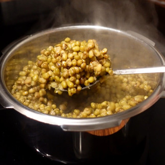 Pressure cooked mung beans