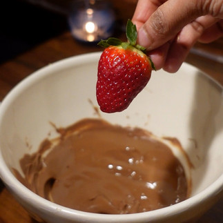 Chocolate coated strawberries