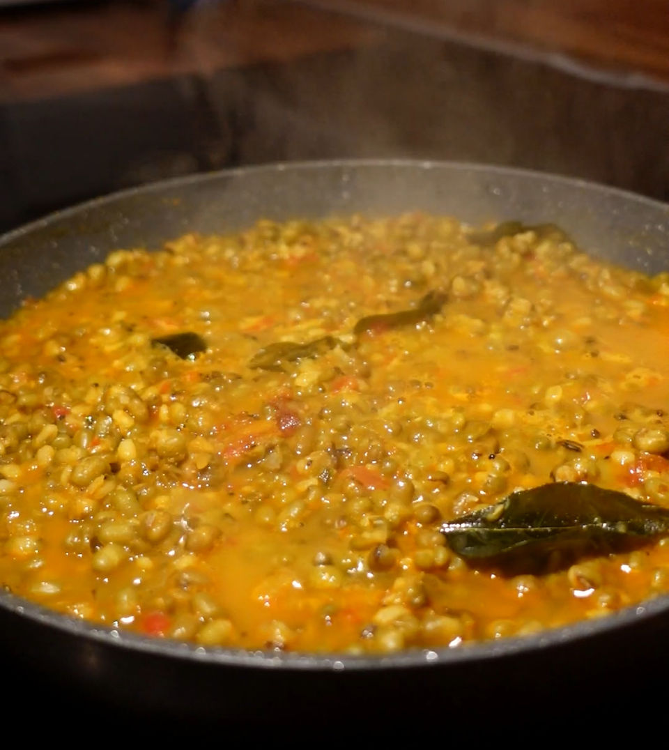 Mug nu Shaak Mung Bean Curry Gujarati Recipe