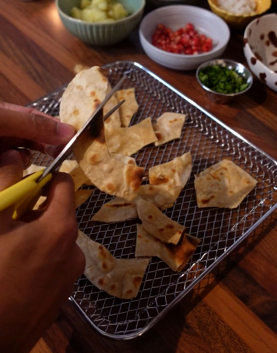 air frying roti chapati