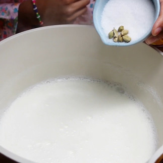 Rasmalai milk recipe sugar cardamon