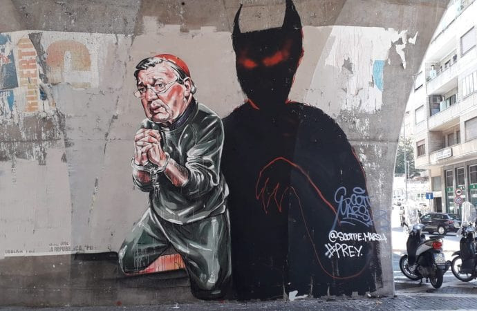 Australian artist Scott Marsh painted this mural near the Vatican last Tuesday. (Credit: John Allen/Crux.)