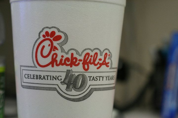 A cup from Chick-fil-A.