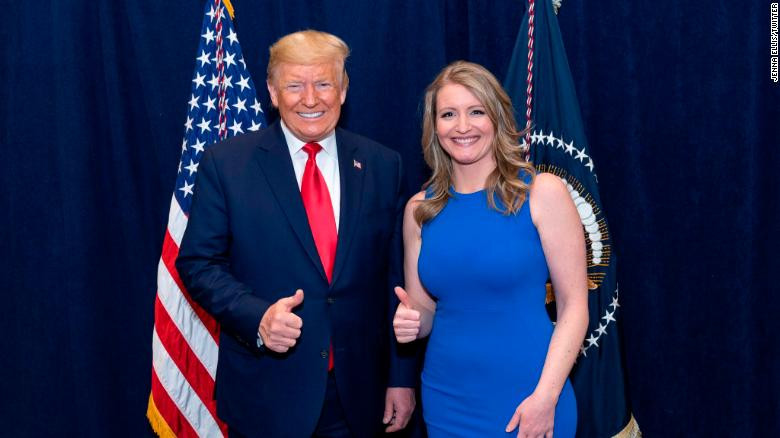 Donald Trump and Jenna Ellis in a photo from Ellis' Twitter account. (Twitter)