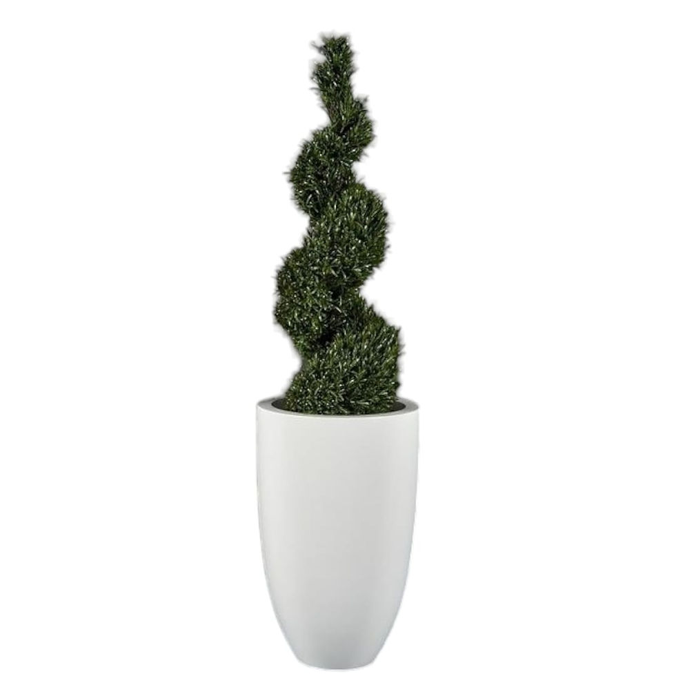 Beautiful Fake Plant In White Ceramic Pot