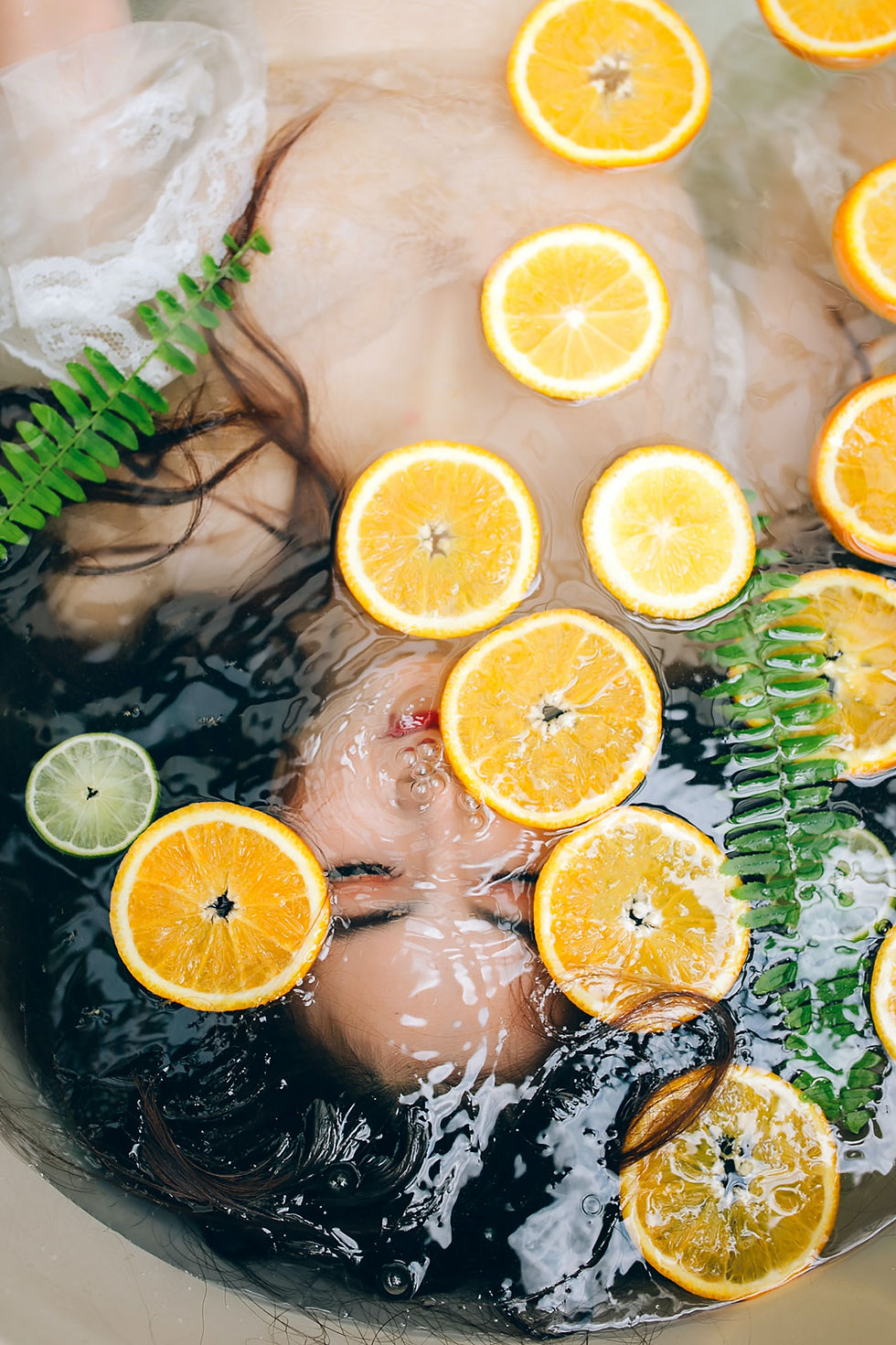 bath, fruit