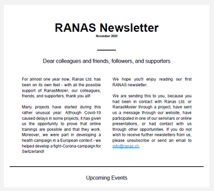 Our first Newsletter is out