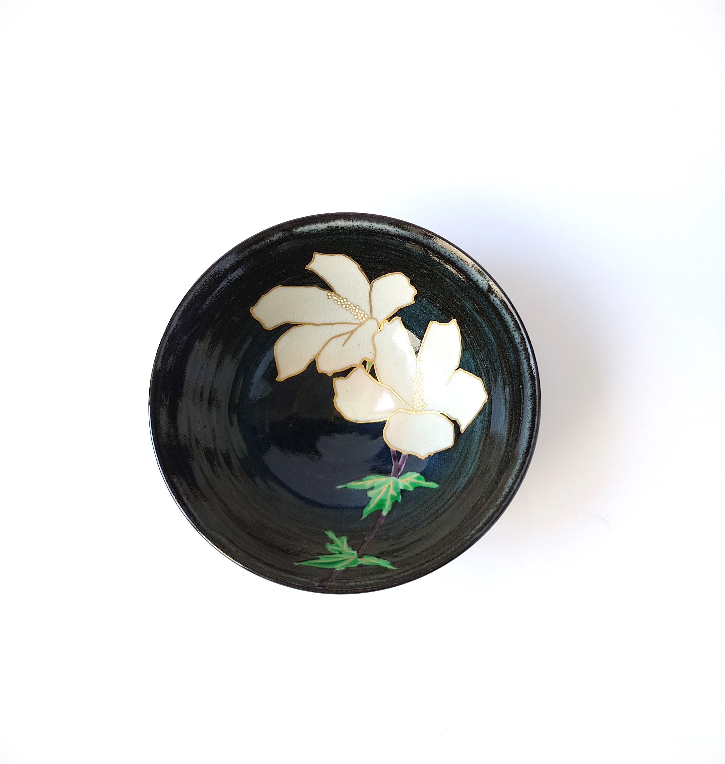 木槿図 茶碗