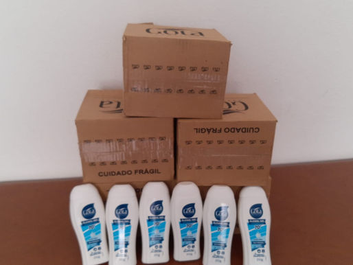 Ribeirão Preto – Fundo Social de Solidariedade realizou a doação de frascos de álcool em gel.