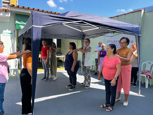 Jundiaí – Atendidos pela ABRAPEC participam de atividade de Pilates.