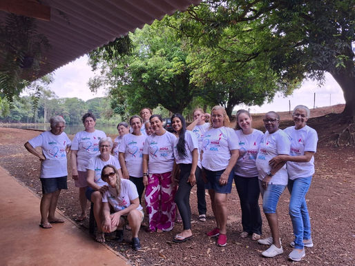 Ribeirão Preto - Dia de Pesca e Diversão Rosa, grupo de mulheres atendidas pela ABRAPEC ...