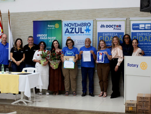 Salto – Rotary Club de Salto realiza doação à ABRAPEC e promove palestra preventiva sobre o Câncer de Próstata.
