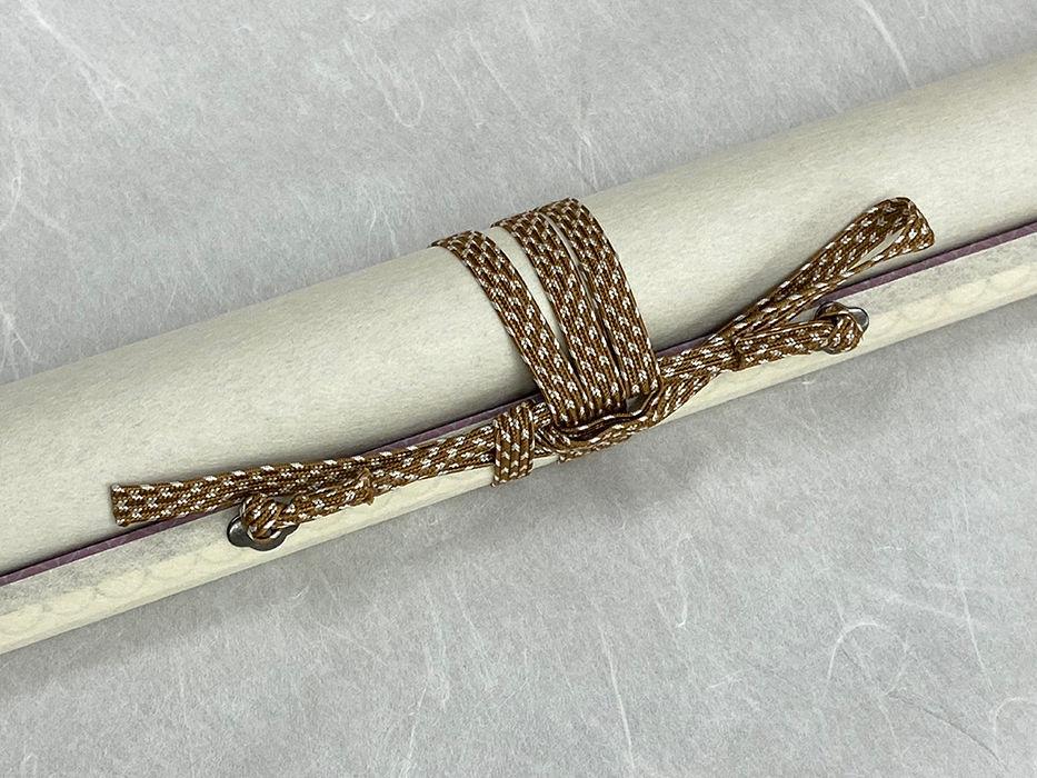 サムネイル： シン掛け軸　広重【月に松上の木兎】染め摺り