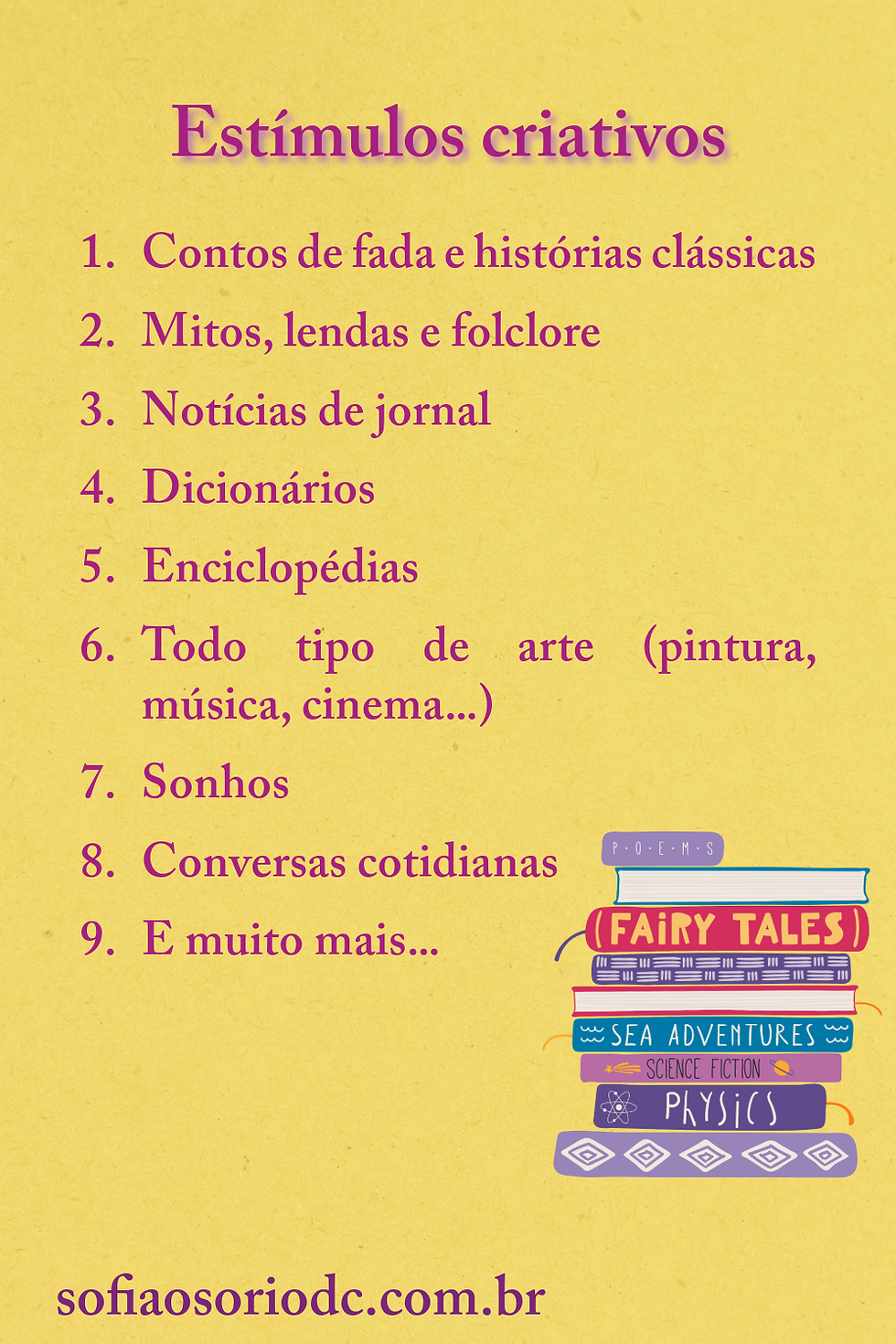 dicas de estímulos criativos