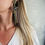 Thumbnail: Mardi Gras Gem Stone Tassel Earrings