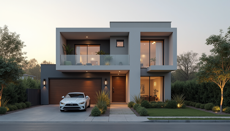 Eye-level view of a compact modern Filipino home with efficient use of vertical space