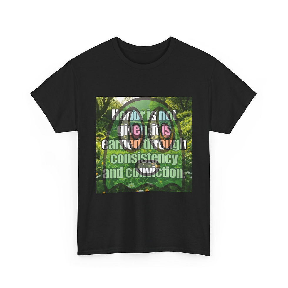 HONOR IS NOT GIVEN IT IS EARNED THROUGH CONSISTENCY AND CONVICTION