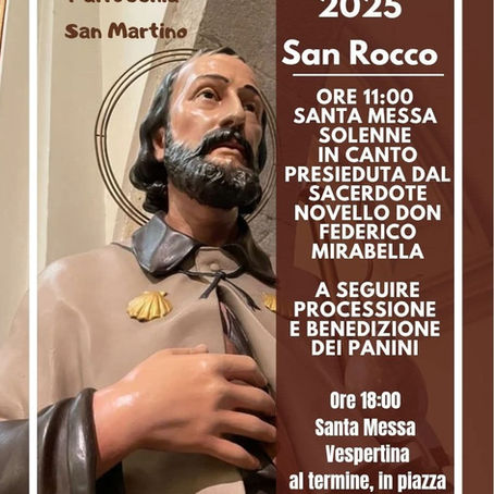 Programma per la festa di San Rocco