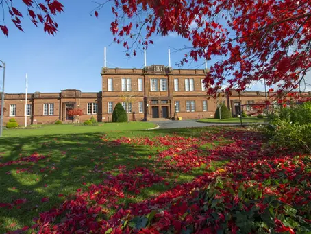 Easterbrook Hall and the Crichton Memorial Church, Dumfries, Dumfries and Galloway, Scotland.