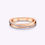 Thumbnail: Exquisite Interlaced Curves Pavé Wedding Ring | 18K Rose Gold
