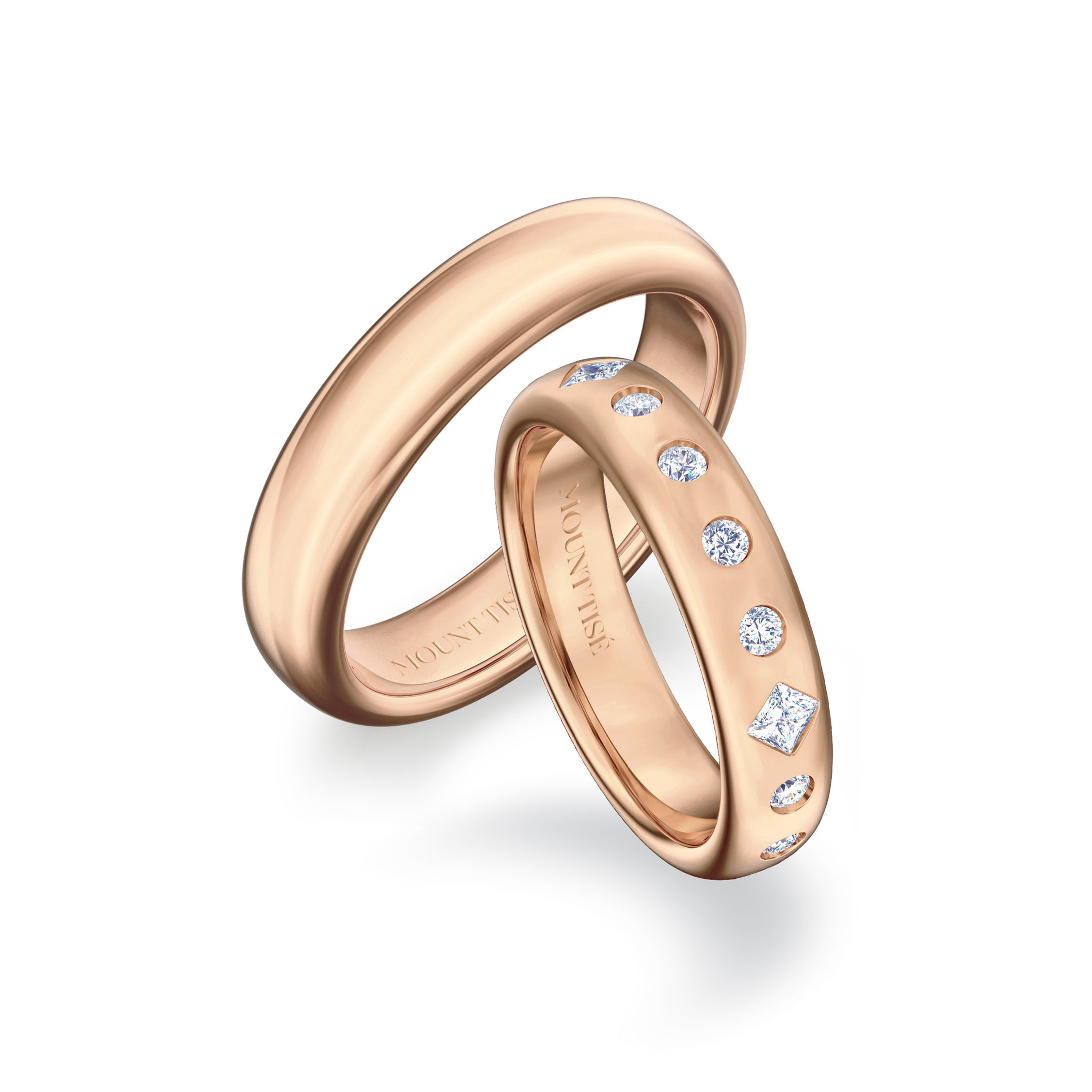 Couple Rings · Célébration| Perfect Love Round Cut Wedding Diamond Ring