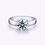 Simple Sleek 4-Prong Round Engagement Ring  | Platinum
