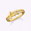 Thumbnail: Unique Double Shank Initial A Bezel Diamond Ring | 18K Yellow Gold