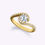 Thumbnail: Elegant Twisted-Shank Pavé Round Engagement Ring | 18K Yellow Gold