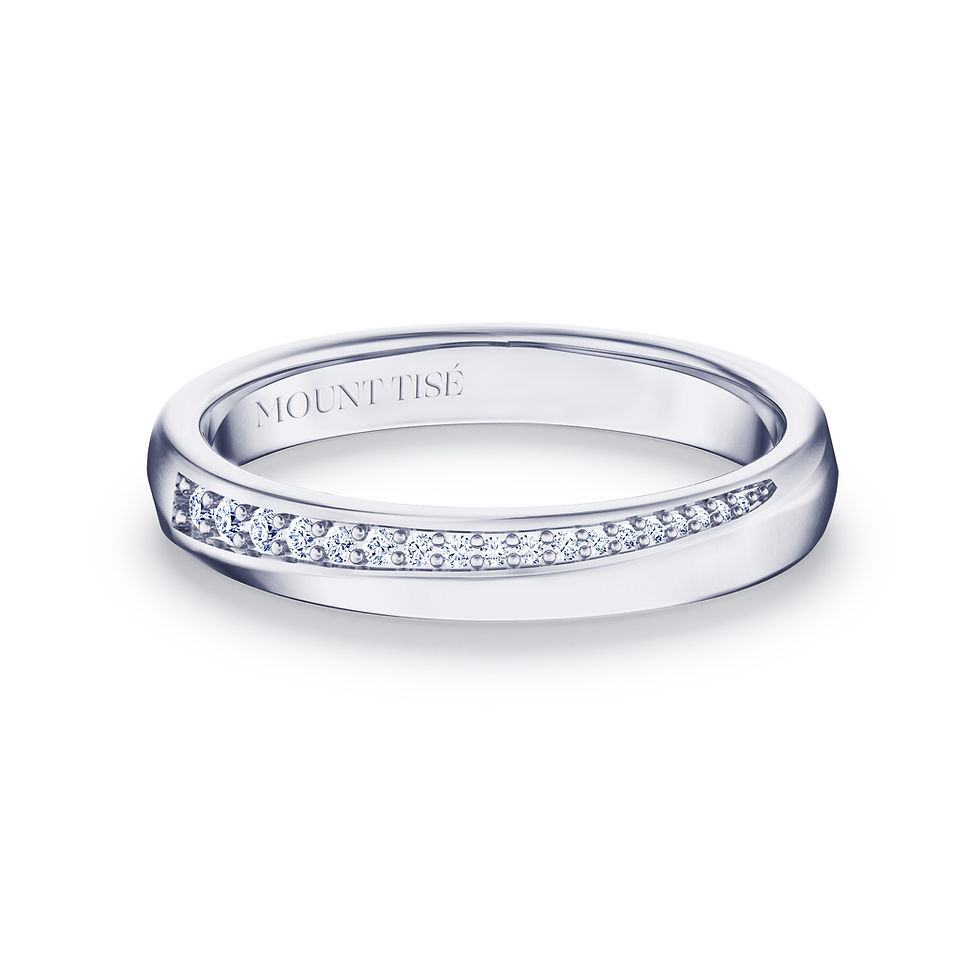 Thumbnail: Women's Ring·Wedding Rings|Elegent Lines Pave Women's Wedding Ring WG