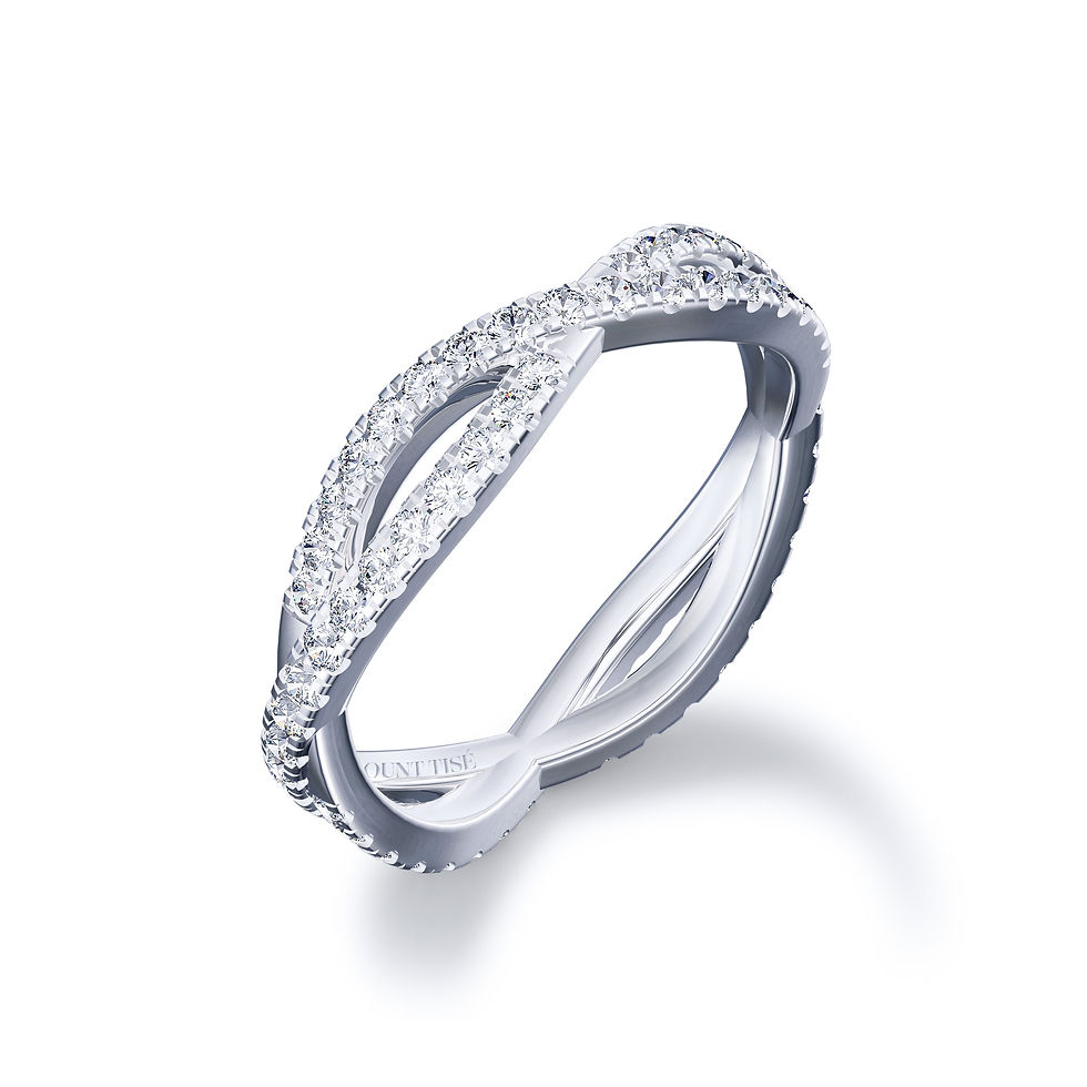Thumbnail: Voie Lactée |Interlaced Pave Band Anniversary Diamond Ring