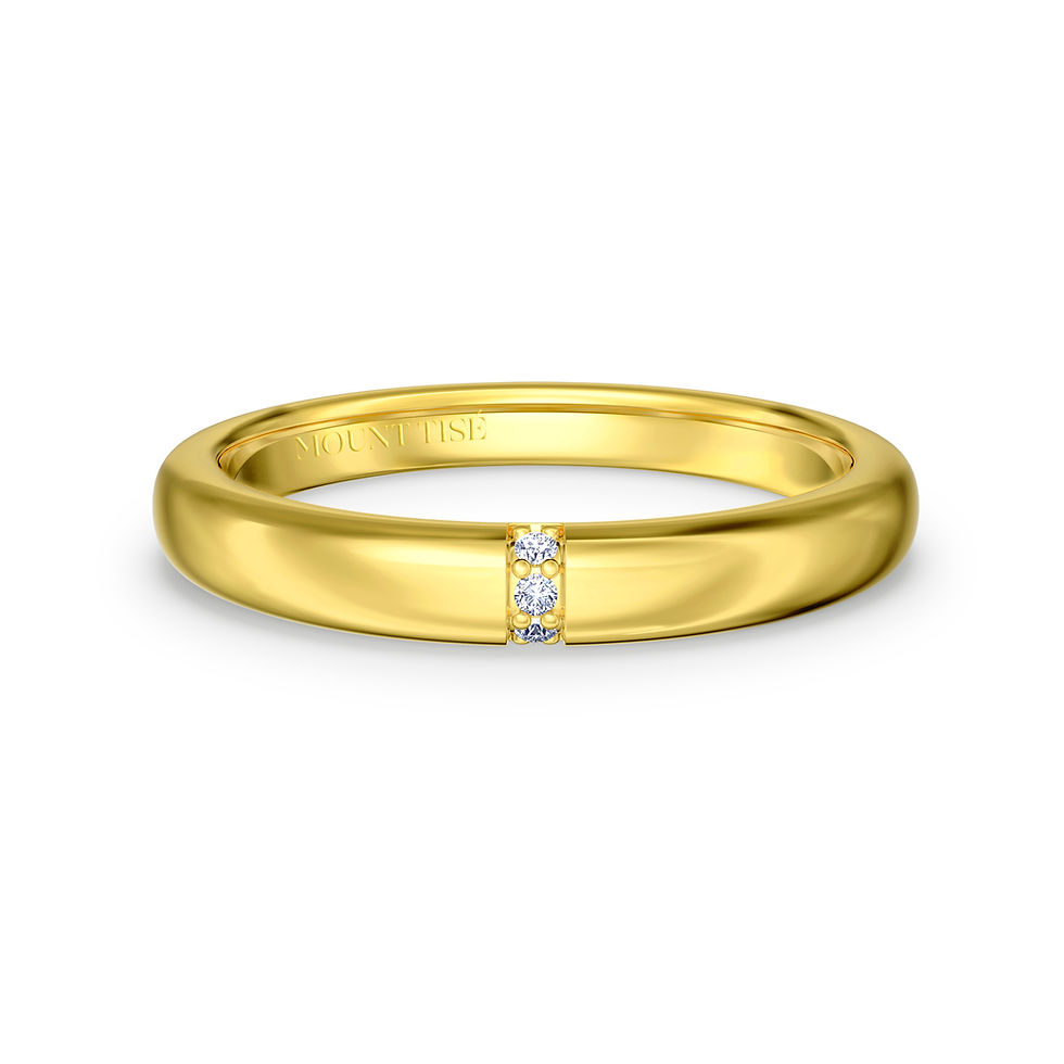 Thumbnail: Men's Ring·Wedding Rings| Symmetrical Channel Set Wedding Ring YG