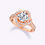 Classy Rosary Pavé 4-Prong Round Engagement Ring | 18K Rose Gold