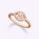 Exquisite Pavé-Shank Bezel Set Round Diamond Ring | 18K Rose Gold