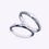 Thumbnail: Chic Rhombus Curves Couple Ring | 18K White Gold | Platinum