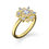 Thumbnail: Pureté Collection | Dancing Snow Halo 4-Prong Round Diamond Engagement Ring