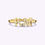 Thumbnail: Fashion Stylish Pavé Initial KM Bezel Diamond Ring | 18K Yellow Gold